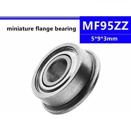 50/100/500pcs MF95ZZ 5*9*3mm LF950ZZ miniature flange deep groove ball bearing 5x9x3mm MF95Z