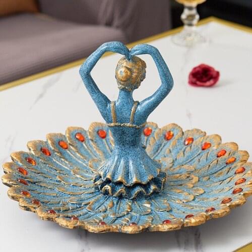 AMERICAN CREATIVE RESIN BEAUTY CANDY KEY STORAGE ORNAMENTS HOME LIVINGROOM TABLE FIGURINES CRAFT DESKTOP COFFEE TABLE DECORATION