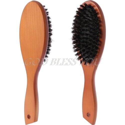 Antistatic Bristle Hair Brush Comb Wooden Handle Massage Head Hair Care Salon Drop Shipping