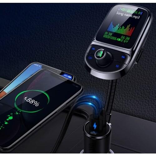 Auto MP3 Music Player FM Transmitter Car Bluetooth Adapter Support TF Card AUX Dropship