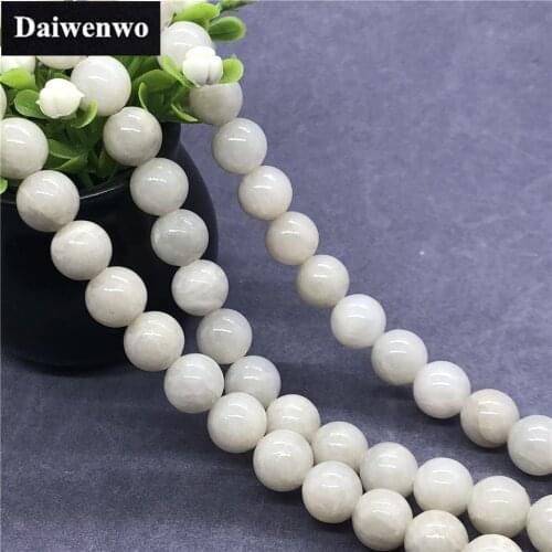 Yellow Jade Creamy White Beads 6-12mm Round Natural Loose Stone Diy for Bracelet