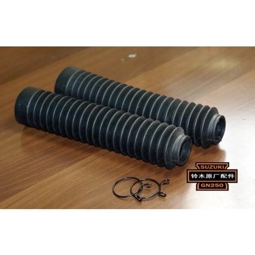 For suzuki GN250High Quality rubber Fork Dust Cover with hoop Protect Front Fork Shock absorber Extended service life Anti-agi0