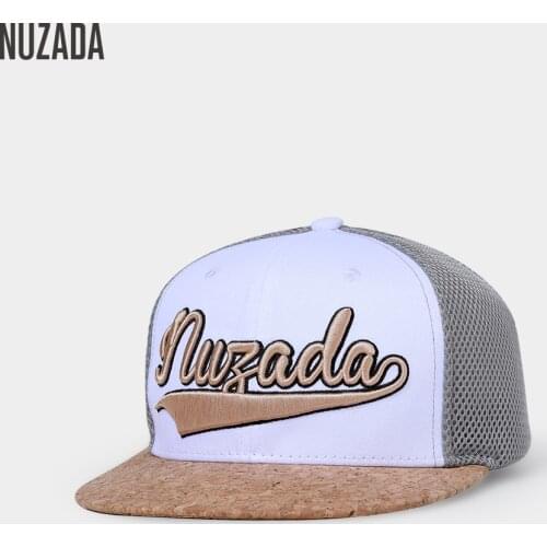 NUZADA Brand Original Design Men Women Couple Hip Hop Cap Cotton Embroidery Spring Summer Breathable Mesh Wood Material Caps
