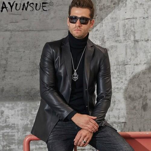 AYUNSUE Genuine Leather Jacket Men Suit Korean Mens Clothing Sheepskin Jackets Autumn Coat Male Windbreaker Ropa Hombre LXR548