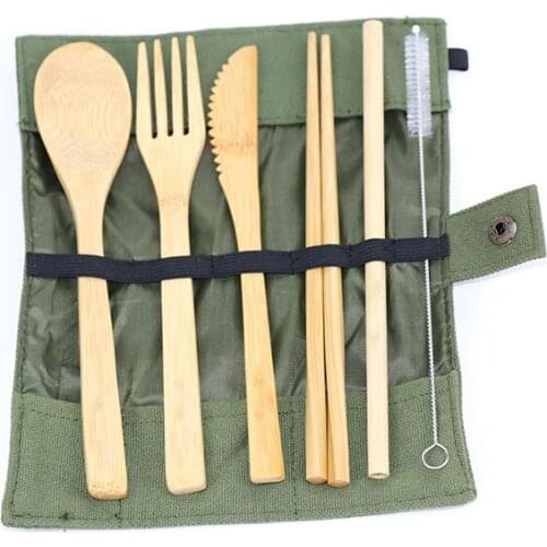 Zero Waste Disposable Bamboo Cutlery Set Bamboo Fork Knife Spoon