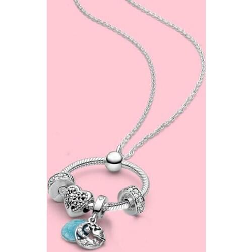 New Cartoon Charms Charm Beaded Snake Chain Pendant Necklace Charm Necklace For Charm Women Jewelry Necklaces Gifts