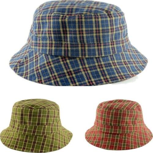 Baby Sun Hat Toddler Kids Plaid type Bucket hat Children Summer Panama Caps Baby Girls Fisherman Hat Kids Boys Bucket Cap H173S