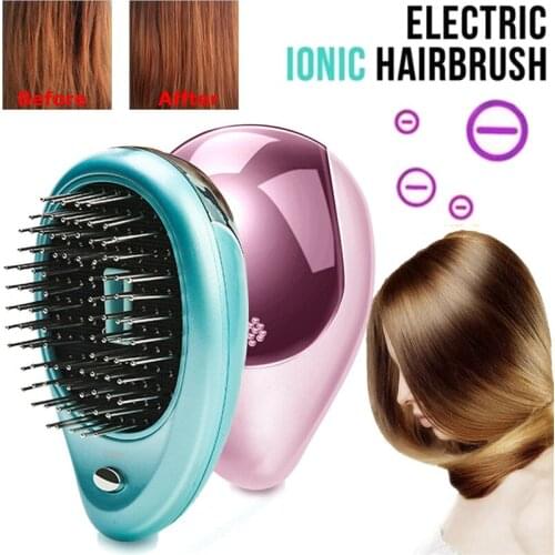 Portable Electric Ionic Hair Brush Negative Ions Vibration Detangling Comb Scalp Massage Styling Tool brush
