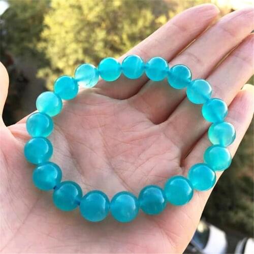 Natural Mozambique Ice Amazonite Bracelet For Women Men Green Crystal Stone Healing Round Beads Strand Jewelry 7mm 8mm 9mm 10mm