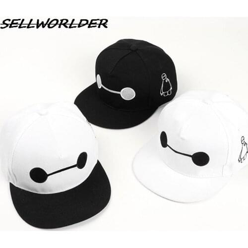SELLWORLDER Adults & Kids 3Style Big hero 6 Baymax Baseball Caps 2018 Cartoon Character Hats & Caps