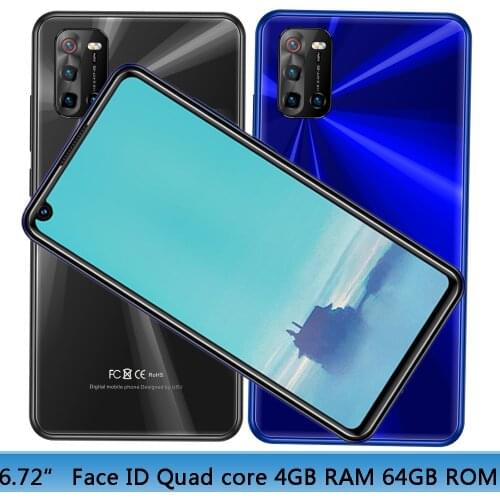 6.72" Quad Core Z5s 8MP+13MP Front/Back Camera Face ID Global Smartphones 4G RAM+64G ROM Android Mobile Phones Celuares Unlocked