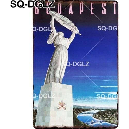 [SQ-DGLZ] BODAPEST Plaque Metal Sign Vintage Decor For Home Metalen Borden Metal Poster Pub Tin Sign