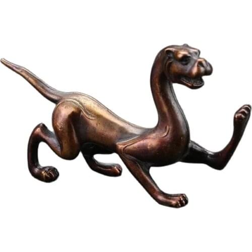 Antique Chinese Bronze Statue Hand-Carved --- Chilong Dragon