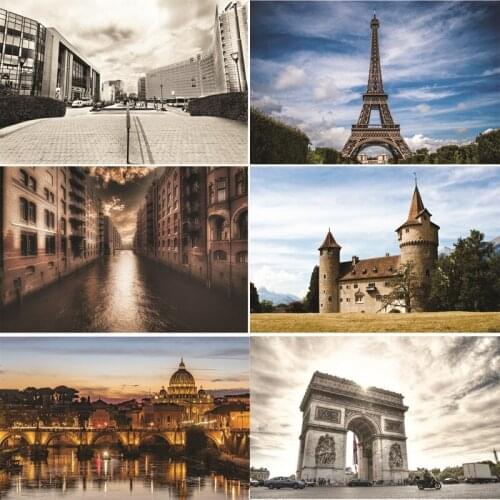 Vinyl Custom Photography Backdrops Prop Famous buliding and Secnery Photography Background PI20222-01