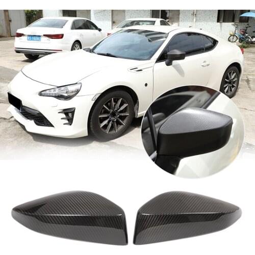 Real Carbon Fiber Exterior Side Rearview Mirror Decoration Cover Stickers for Toyota 86 Subaru Brz 2016-2020