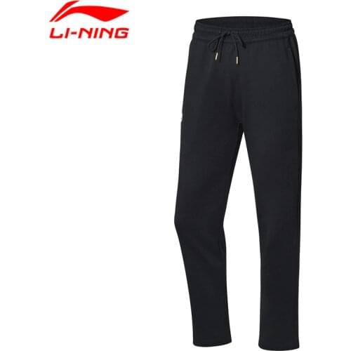 Li-Ning Women Basketball Sweat Pants Regular Fit 82% Cotton 18% Polyester Pockets LiNing Pants Trousers AKLP032 CJFM19