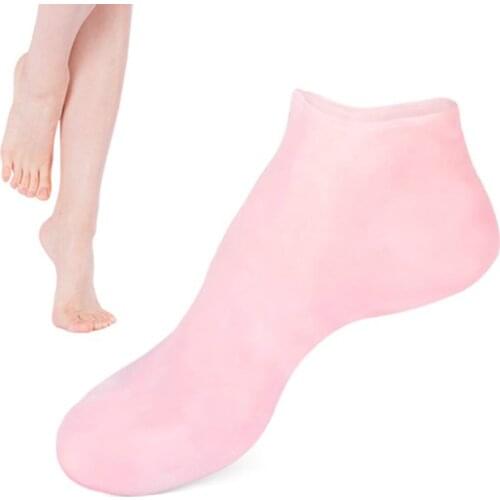 1 Pair Feet Care Socks Spa Home Use New Silicone Moisturizing Gel Heel Socks Cracked Foot Skin Care Protectors Anti Cracking