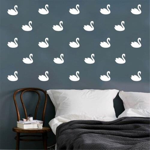 25pcs swan Vinyl Wallpaper Roll Furniture Decorative For Kids Rooms Diy Home Decoration Mural Poster