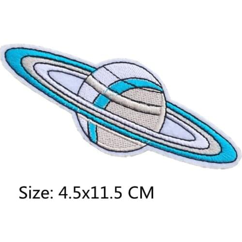 5pcs Planet Clothing Patches Earth Stripes for Backpack Badges Star Stickers on Clothes Embroidery Appliques