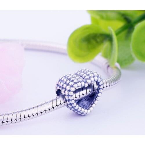 Berloque Fashion Women Men Jewelry Real 925 Sterling Silver Openwork Heart Beads Charms Fit Charms Bracelets Jewelry Making