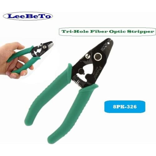 Proskit Clamp Fiber Stripping Pliers 8PK-326 Tri-Hole Fiber Optic Stripper 8PK-326 FTTH FIber Wire Stripper 8PK-326