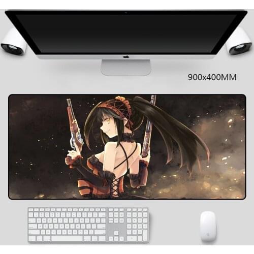 Date A Live Anime Mouse Pads with Natural Rubber Desktop Mats for Laptop Computer PC Mice Pad with Locking Edge L/XL/XXL