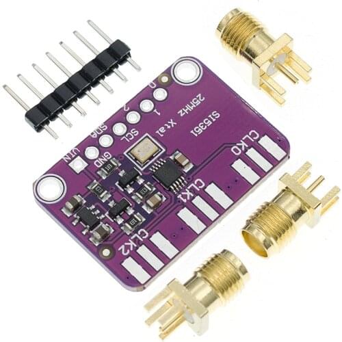 DC 3V-5V CJMCU-5351 Si5351A Si5351 I2C Clock Generator Breakout Board Module Signal Generator Clock 8KHz-160MHz For Arduino 1PCS