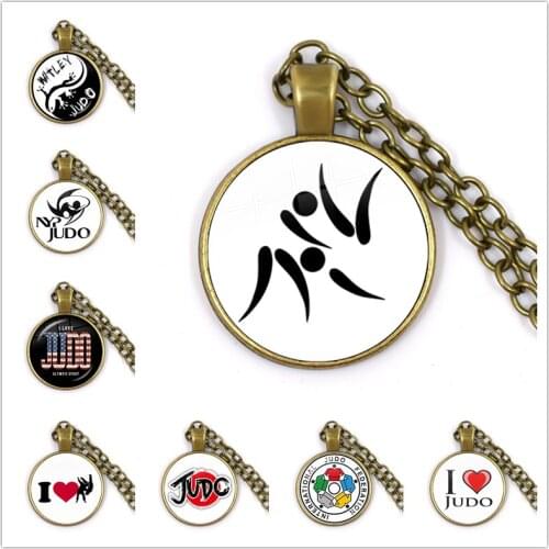 2021 Novelty Fashion Love Judo Karate Pendant Necklace Exquisite Popular Women Men Casual Sports Jewelry Wholesale