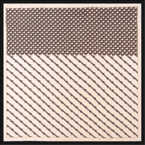 New Small Square Link splicing Silk Scarf Lady Hair Bag Foulard Women Neck Kerchief Scarves Fashion Print Satin Female Bandana