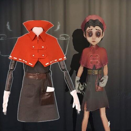 In Stock Game Identity V Cosplay costumes Survivor Doctor Emily Dyer Cosplay Costume Red Skin Party Anime Cosplay Accessories