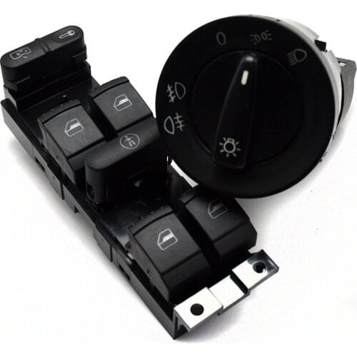 2 Pcs window switch headlight switch for VW JETTA GOLF MK4 POLO BORA Passat B5 BEETLE 1C0 941 531 1J4 959 857D