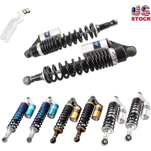 2pcs Air Shock Absorbers Rear Suspension 320mm 340mm 375mm 400mm Eye/Eye for Scooter Gokart Moped Quad ATV Dirt Street Bikes