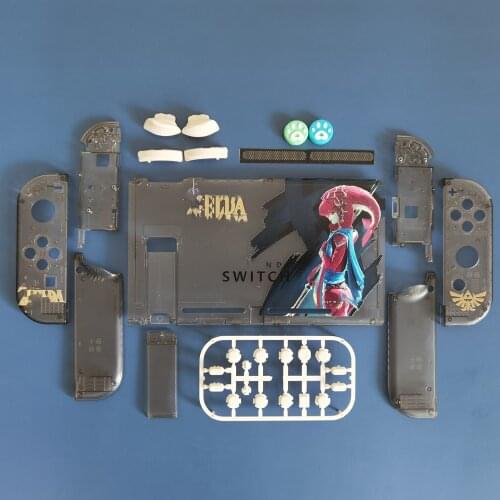 Transparent gray For NS Switch Console Joy Con Replacement Housing Shell Soft Case for Nintendos Switch Controller JoyCon With B