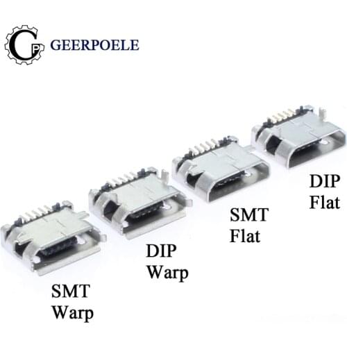 Micro USB 5 Pin Type B Connectors Conector Diy Electronic Socket Female Adaptador Jack Feminino Connettori For Xiaomi konektor