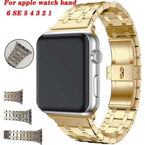 Stainless Steel Band For Apple Watch 6 5 4 3 2 1 42mm Strap for Apple watch series 6 38mm Bracelet for iwatch se 6 Accessories