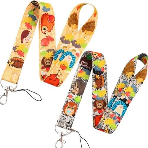 Cute Animal Keychain Lanyard Neck Strap for Key ID Card Cellphone Straps Badge Holder DIY Hanging Rope Neckband Accessories