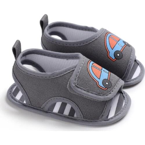 2020 Summer cute shoes Baby Casual Shoes Boys Girls Cartoon Breathable Sandals Baby Toe Cap Covering Boys Canvas Clogs 0-18M