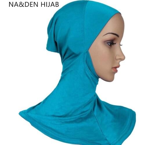 1PC Fashion Modal Muslim headscarf Women full cover Inner hat Underscarf Islamic inner Cap Neck head bonnet Head wear neck cover