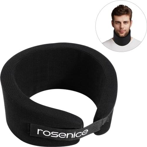 ROSENICE Neck Support Brace Cervical Collar Foam Cervical Collar One Size (Black)