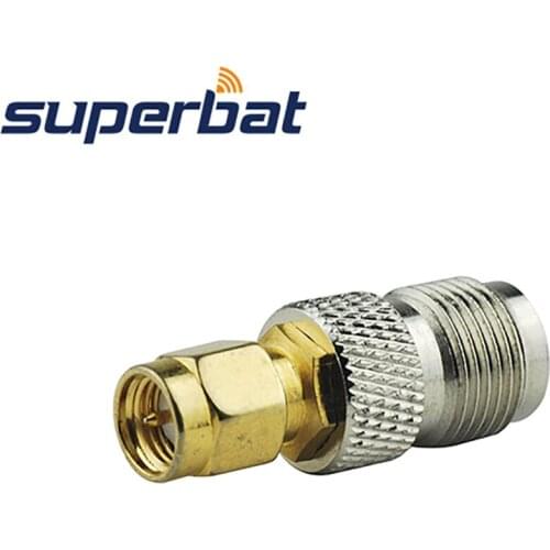 Superbat 5pcs SMA-TNC Adapter SMA Plug to TNC Jack Straight RF Coaxial Connector
