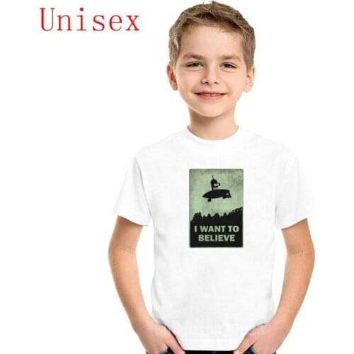 I Want To Believe Aliens X file children clothes New Design Boys Clothes Cotton Casual Comfortable kids T-shirt girls clothes