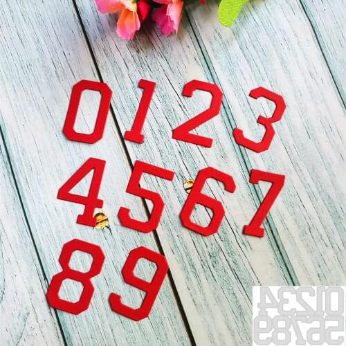 0-9 Sport Numbers Dies Cut Scrapbooking Stencil Template Photo Album Cards Making Paper Embossing Craft DIY Tool New Arrival