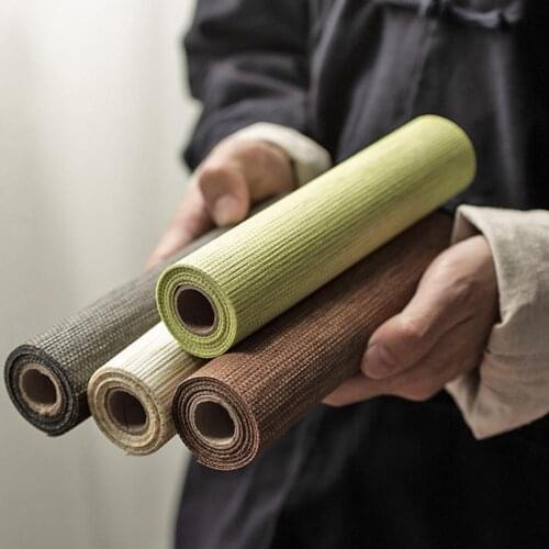 1PCS Tea Mat Elegant Decorative Exquisite Tea Mat Waterproof Cloth Linen Fabric Tablemat for Home Kitchen Table Solid Placemat