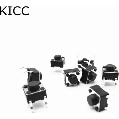 100Pcs Touch micro switch button 4.5*4.5*4.8 4.5X4.5X4.8 MM DIP4