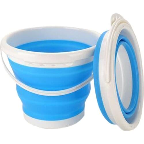 3/5/10L Collapsible Bucket Multifunctional Folding Bucket for Hiking Fishing Outad Multi-Functional Eco-Friendly