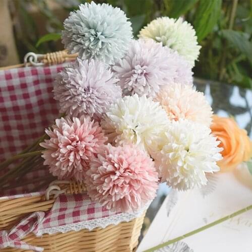 3/5pcs Artificial Dandelion Flower Ball Simulation Bouquets Hotel Home Interior Decoration Wedding Photography Hydrangea