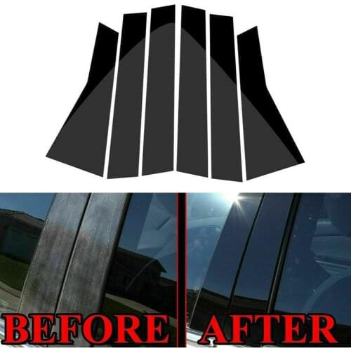 6pcs Window Pillar Posts Trim Cover Molding For HONDA CR-V CRV 2017-2021 Middle BC Column Sticker