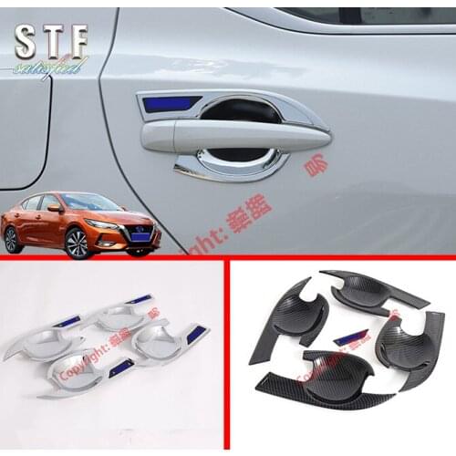 ABS Door Handle Bowl Cover Cup Trim Molding Garnish For Nissan Sylphy MK14 2019 2020
