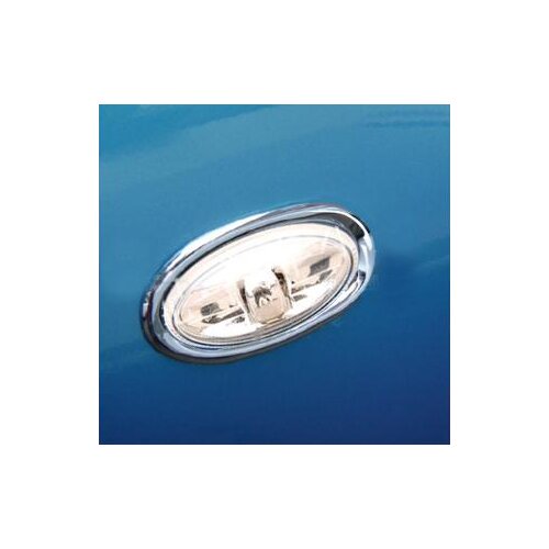 ABS Stainless steel Chrome Side shade Lamp Cover Side cover turn lampshade for Peugeot 206/207/307 for Citroen C2 Car styling