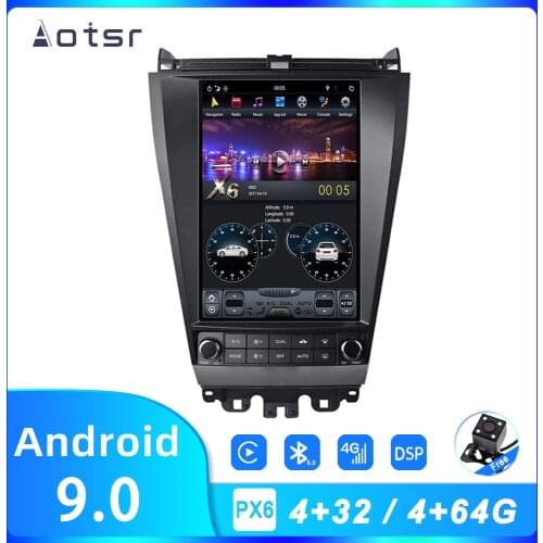 AOTSR Android 9 Car Radio Coche DSP AutoRadio For Honda Accord 7 2003 - 2007 GPS Navigation Car Multimedia IPS CarPlay Stereo